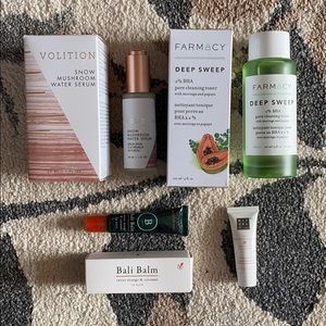 Skincare bundle! FARMACY, volition, Bali balm, etc